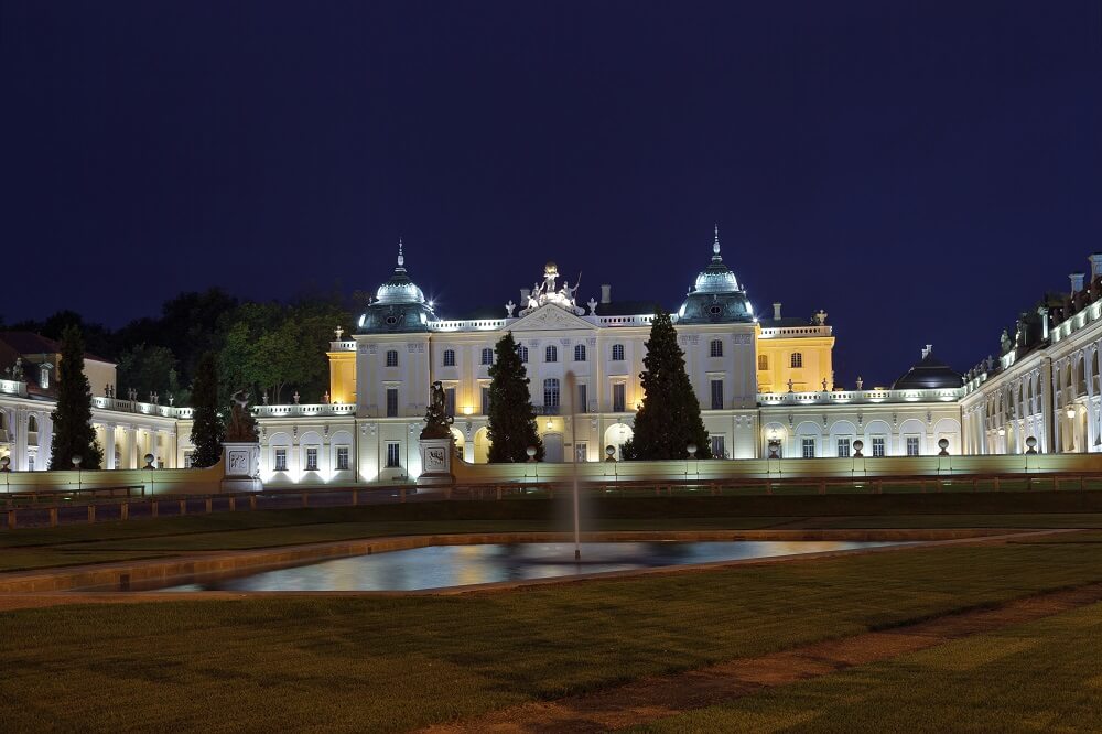 Pałac Branickich Białystok nocą